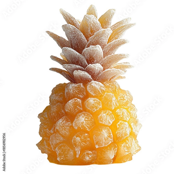 Fototapeta Sugared pineapple isolated on transparent background