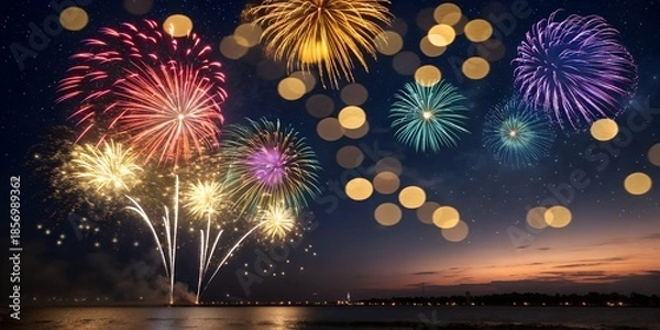 Obraz fireworks in the night sky