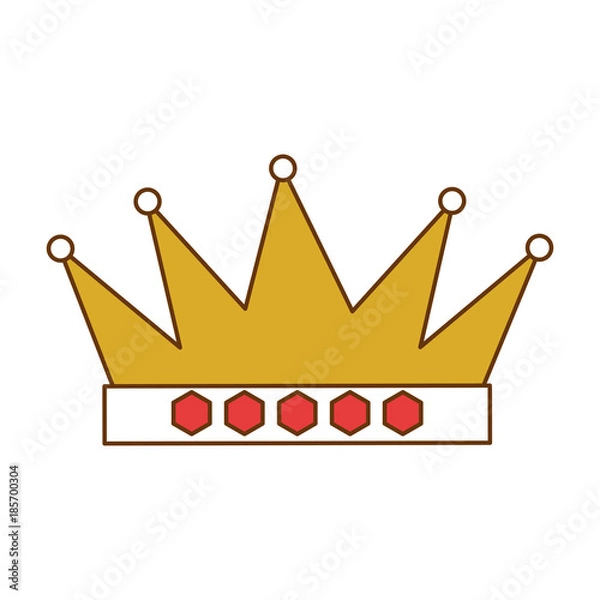 Obraz king crown isolated icon vector illustration design