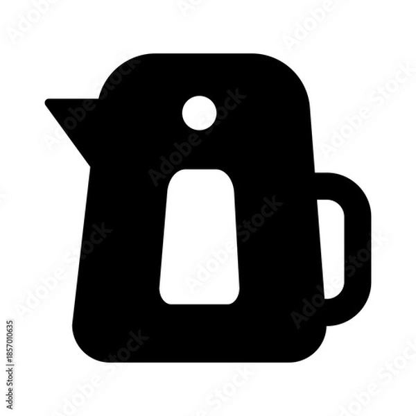 Obraz 電気ケトルのシルエットアイコン素材