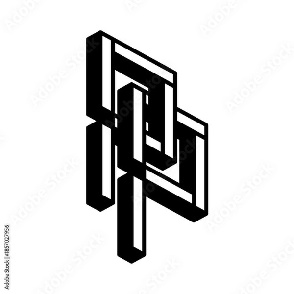 Obraz Initial Letter PP Logo Design Template