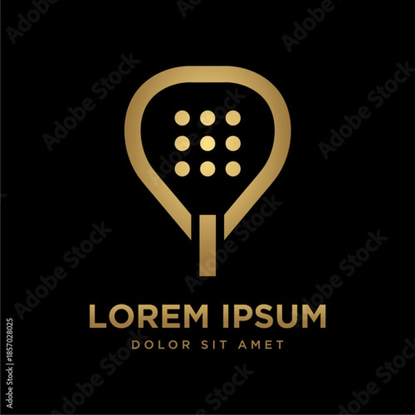 Obraz Minimalist Padel Racket Logo Template Design