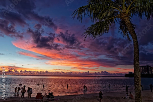 Fototapeta グアム　タモン湾の夕焼け