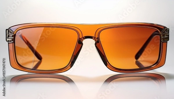 Obraz orange tinted rectangular sunglasses