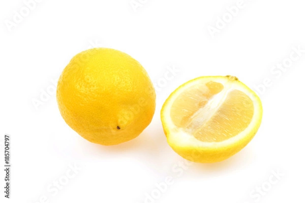 Fototapeta Fresh lemon isolated on a white background