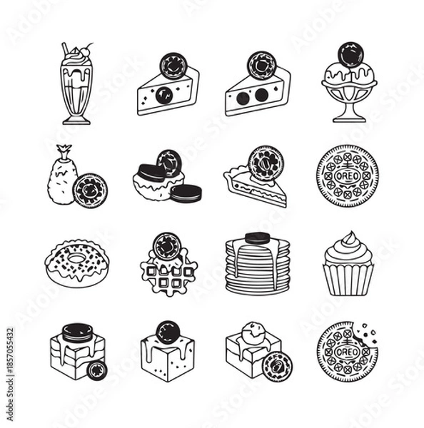 Obraz Oreo Madness black line art