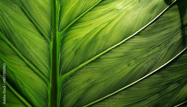 Obraz lush green leaf with smooth texture