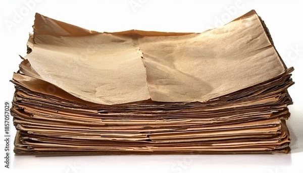 Fototapeta vintage paper stack for creative projects