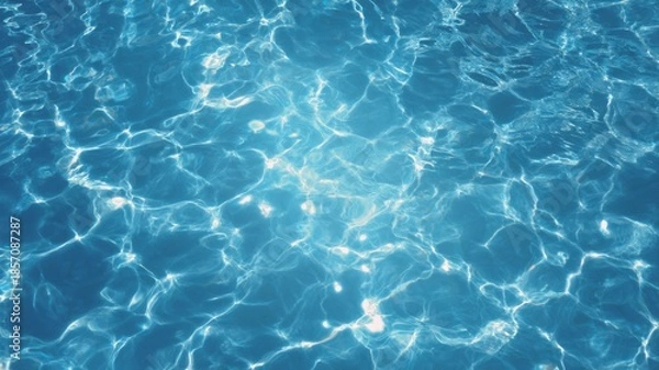 Obraz Sunlit water surface with rippled patterns. Artificial intelligence image