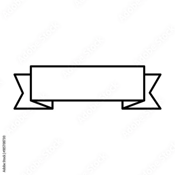 Fototapeta ribbon decorative frame icon vector illustration design