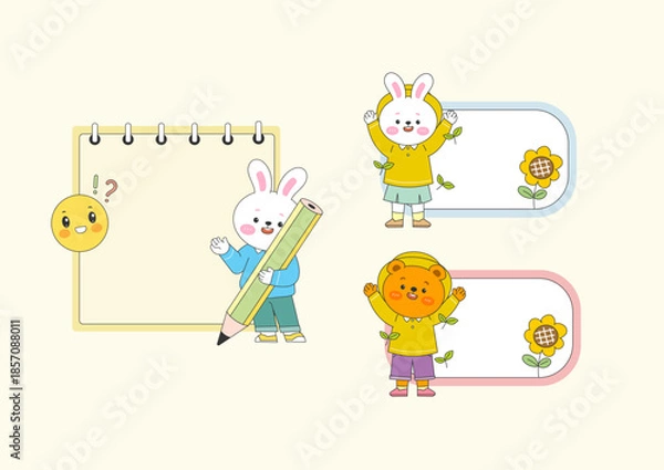 Obraz 학습 교육 어린이 동물친구들