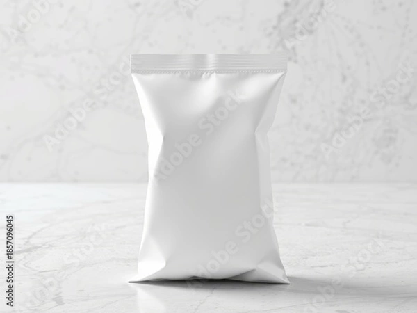 Obraz Sealed white pouch on marble surface