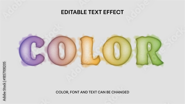 Fototapeta watercolor editable text effect