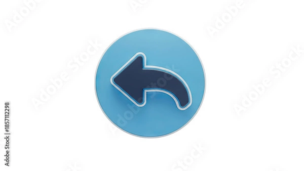 Obraz Reply arrow icon on transparent background