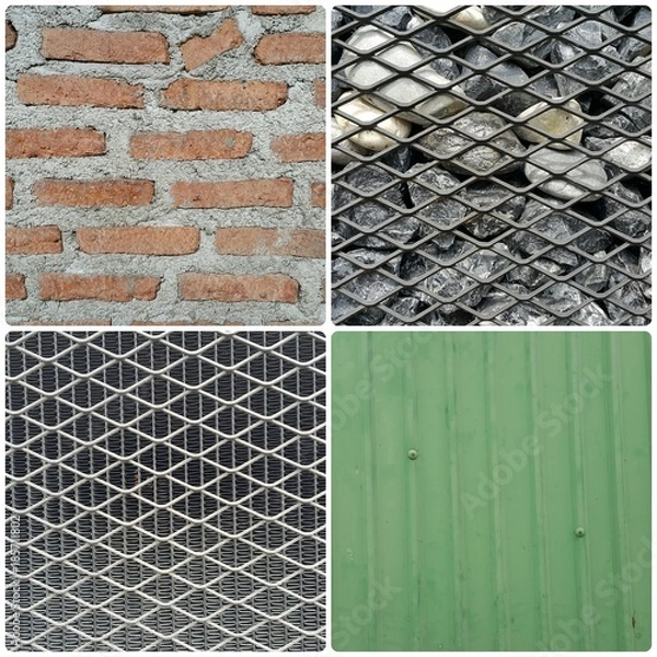 Fototapeta Four types texture.