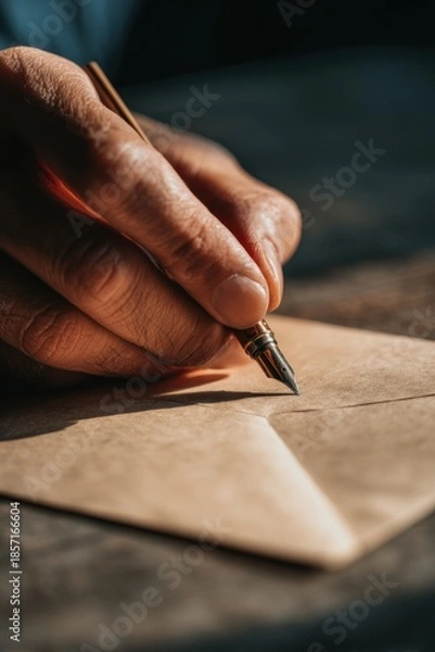 Obraz Hand writing on aged paper