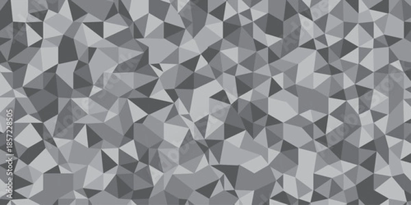 Obraz  vector poly triangle texture geometric pattern triangular. Dark Silver, Gray vector cover in polygonal style. Geometric camouflage seamless pattern.