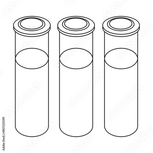 Fototapeta Test Tubes line icon 