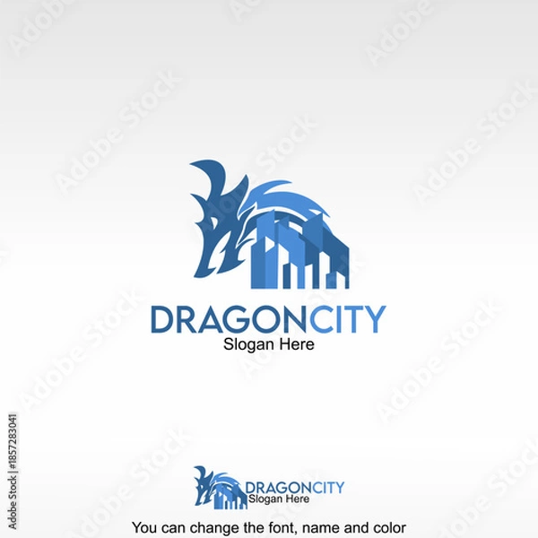 Obraz Dragon City Logo Template Design Vector