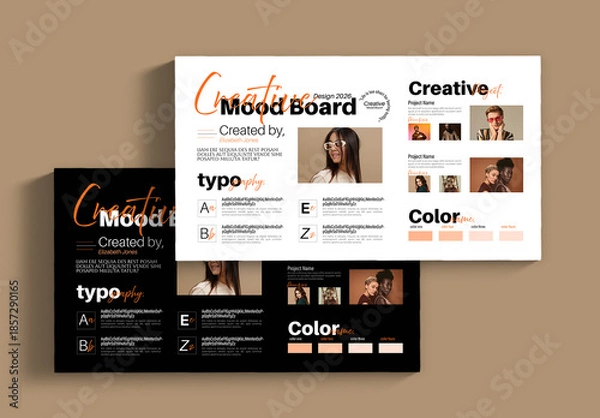 Obraz Creative Mood Board Layout Design