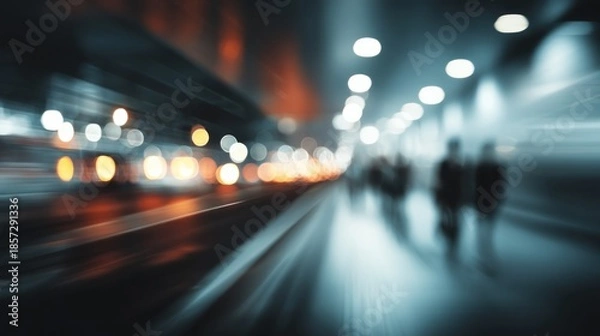 Obraz Night city blur