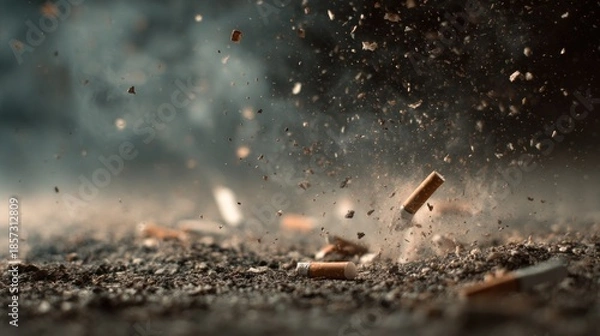 Fototapeta Cigarette explosion