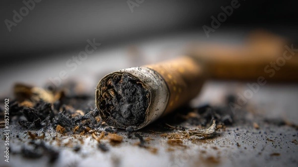 Fototapeta Used cigarette remnants
