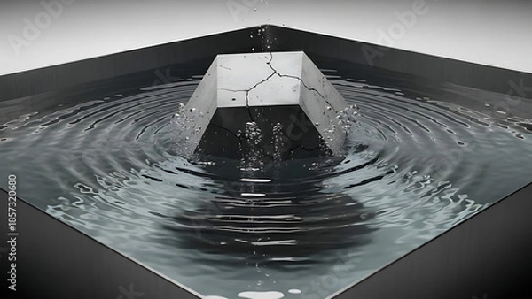 Obraz Geometric Water Impact