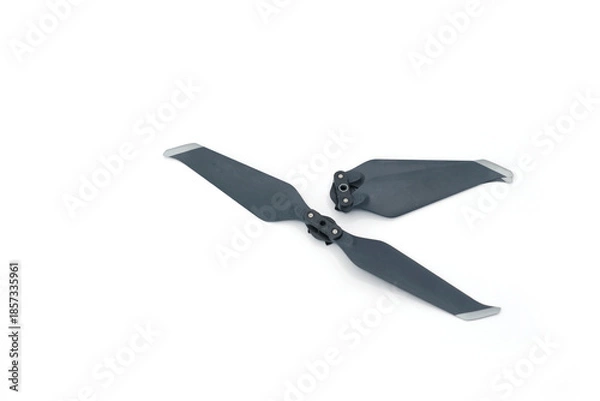 Obraz Two Drone Propeller Blades Isolated on White Background