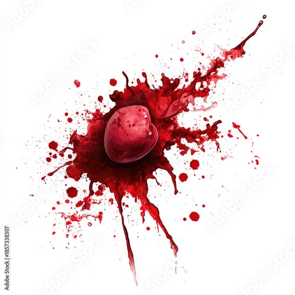 Obraz red blood drop