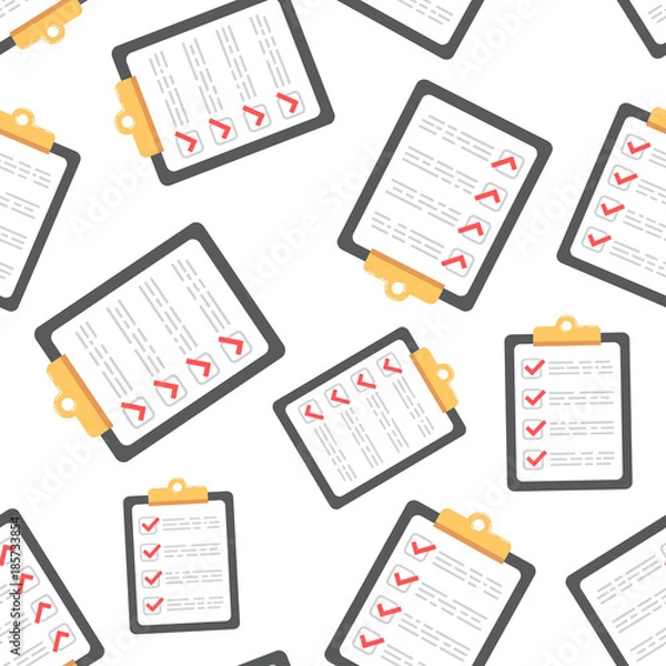 Fototapeta To do list seamless pattern background. Business flat vector illustration. Checklist, task list symbol pattern.