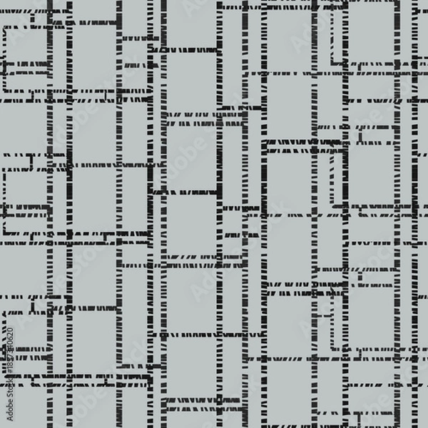 Obraz Abstract seamless pattern - black on grey.