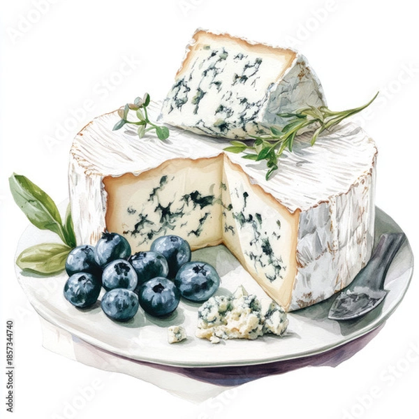 Obraz cheese and grapes