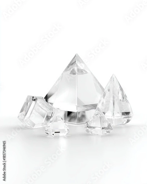 Obraz Clear Crystal Pyramids Display