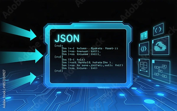 Obraz JSON Parsing and Payload Visualization for Efficient API Communication, Structured Data Exchange, and Modern Application Integration