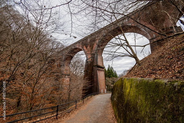 Obraz 碓氷湖 めがね橋