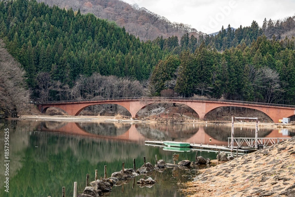 Obraz 碓氷湖 夢のせ橋