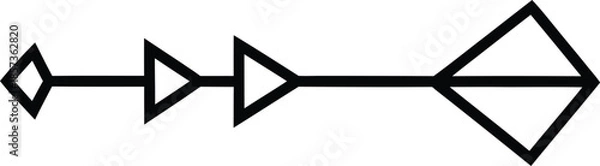 Obraz Direction Arrow Symbol Minimal Vector Icon