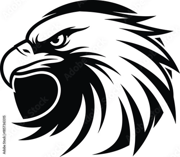 Obraz Eagle Head Mascot Logo Vector