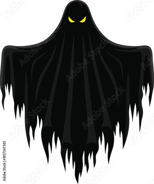 Obraz Scary Ghost Halloween Character Vector Illustration