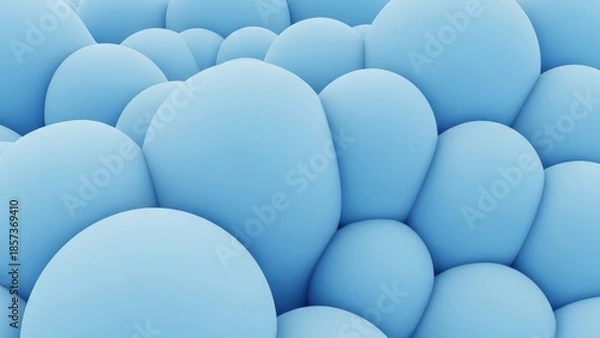 Obraz Soft, organic, abstract, light blue shapes create a textured, rounded surface