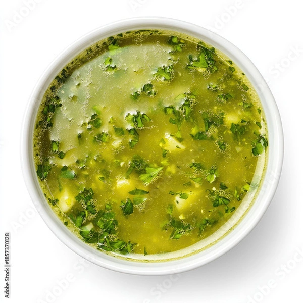 Obraz fresh vegetable soup with parsley