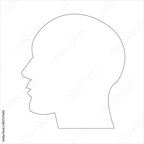 Obraz man head silhouette