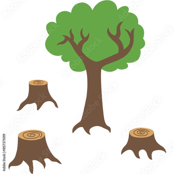 Obraz Deforestation Illustration