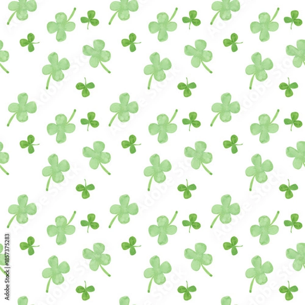 Obraz Watercolor seamless pattern St. Patrick day