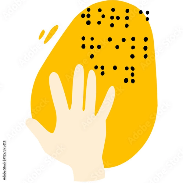 Obraz Hand Read Braille