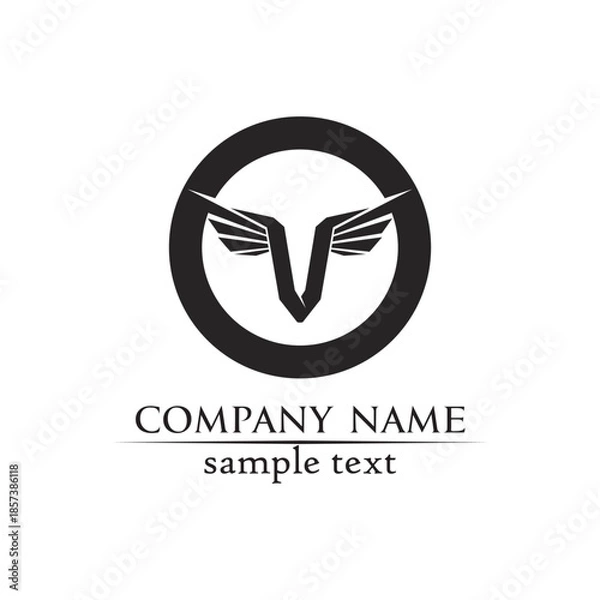 Fototapeta Falcon Wings Logo Template vector icon logo design app