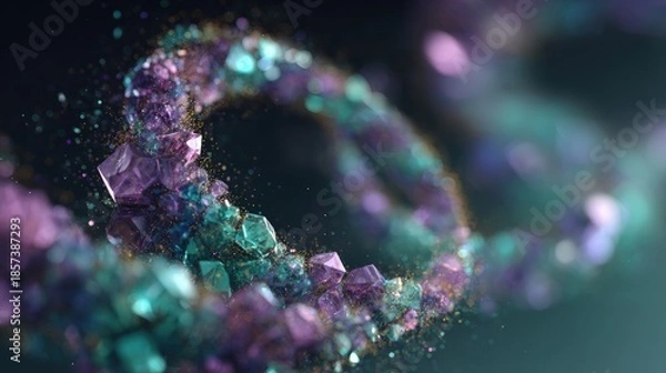 Obraz Abstract Spinning Crystal Gem Design