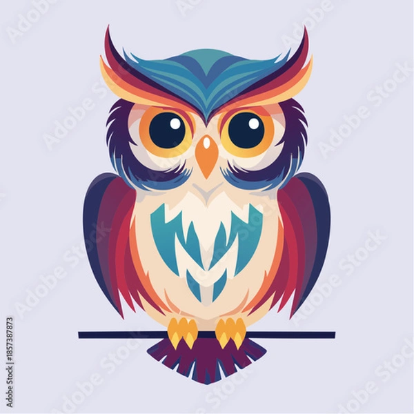Obraz owl on a branch