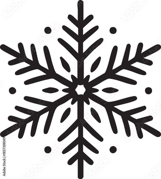 Fototapeta snowflake vector illustration